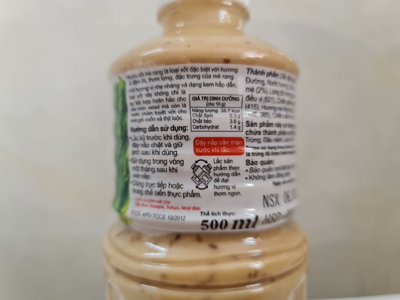 [Chai 500ml] XỐT MÈ RANG [VN] KEWPIE Dressing Roasted Sesame (hty-hk5)