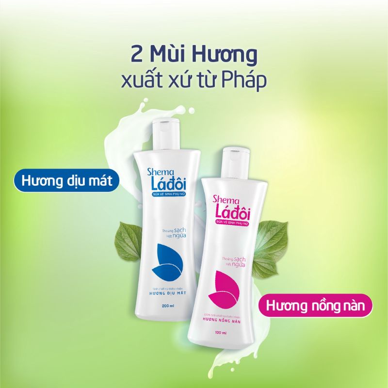 Dung dich vệ sinh phụ nữ shema lá đôi chai 100ml