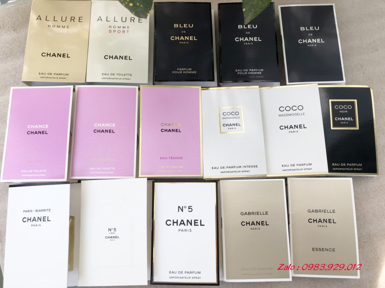 Mẫu thử Vial nước hoa Chanel các mùi