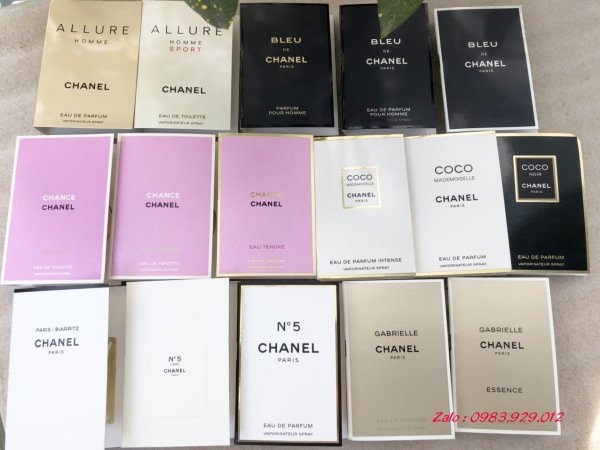 Mẫu thử nước hoa Chanel các mùi