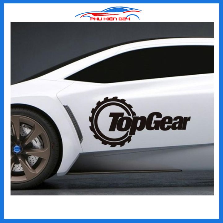 Nhãn dán xe TopGear thể thao trang trí ô tô