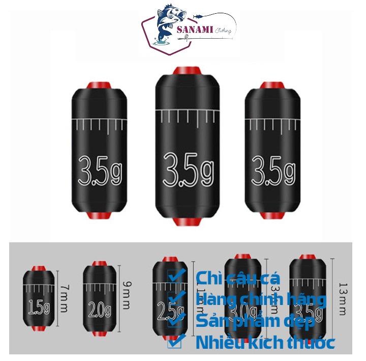 Chì Lá Câu Cá Cuốn Sẵn, 1 Viên Đầy Đủ Kích Thước Chuyên Câu Đài Câu Đơn Tương Ứng Với Phao Câu PK14 - SANAMI FISHING