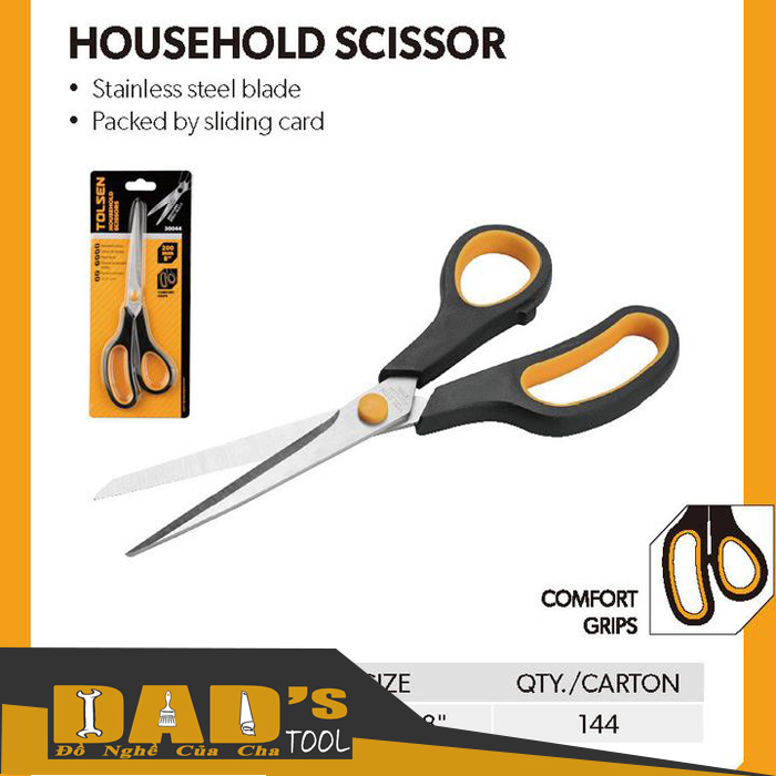 [HCM]KÉO GIA DỤNG 8"/200mm TOLSEN 30044