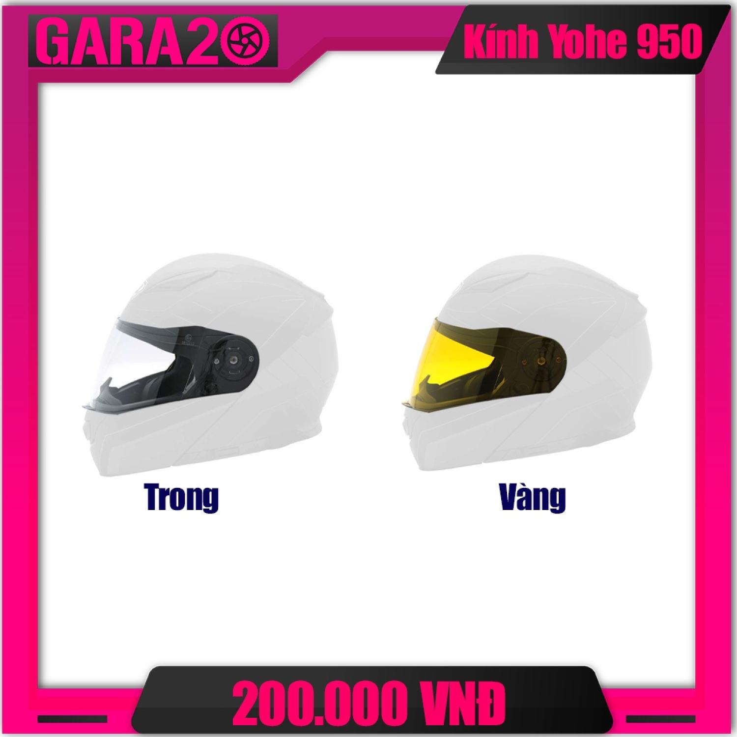 KÍNH CHẮN MŨ YOHE 950 - (KHÔNG BAO GỒM MŨ BẢO HIỂM) - GARA20