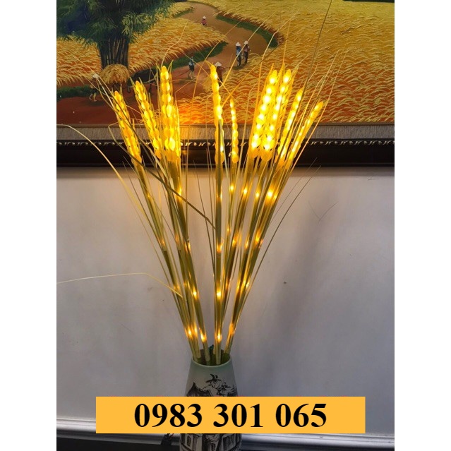 Đèn LED Hình Bông Lúa. Bó 10 Bông/ 20 Bông Màu Vàng Ấm, Hàng chuẩn cao cấp, Điện áp 220V kèm phích cắm