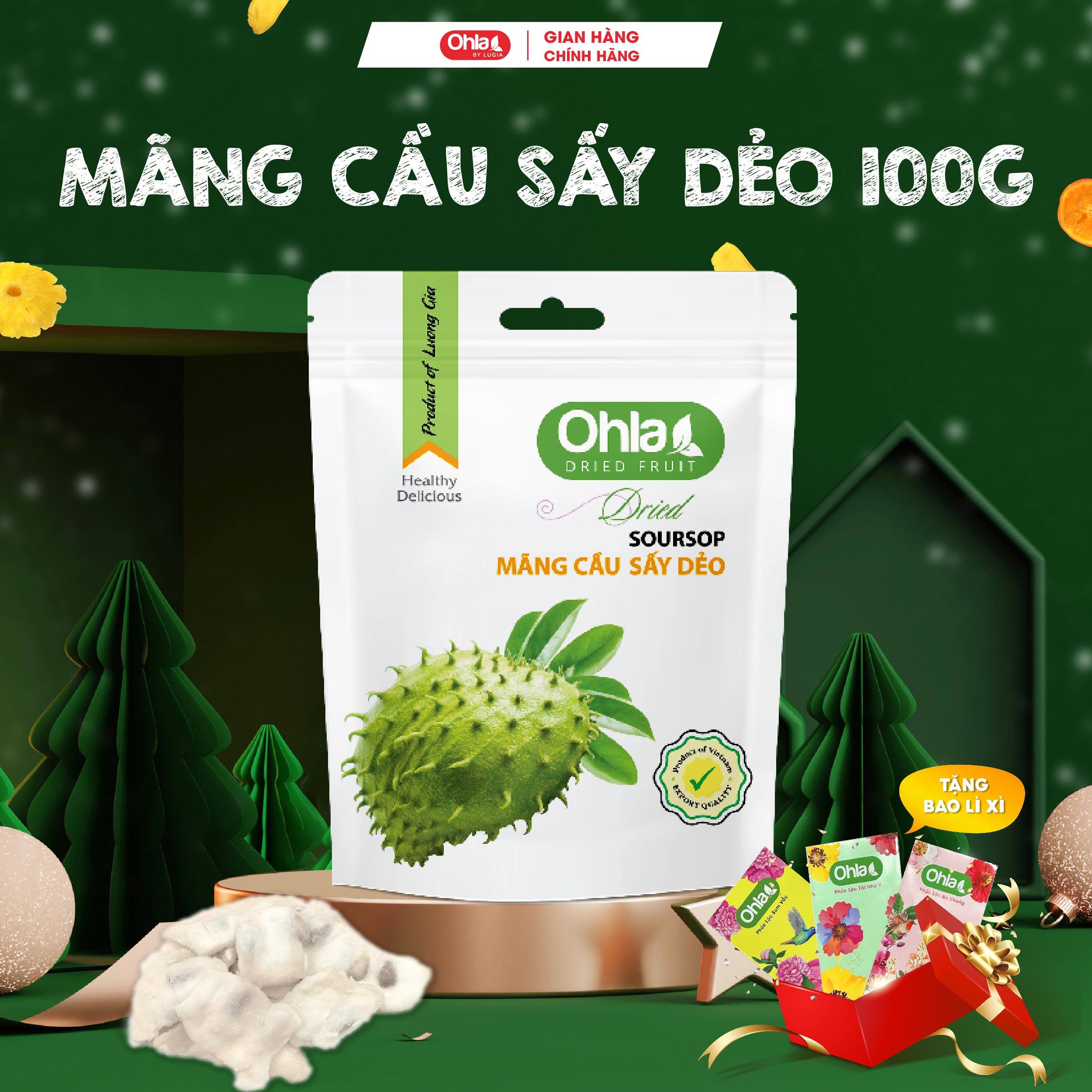 Mãng cầu sấy dẻo Ohla - 100g