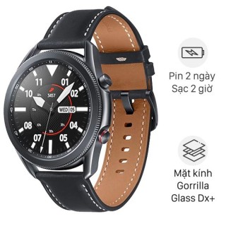 Đồng hồ Samsung Galaxy Watch 3 45mm viền thép đen dây da thumbnail