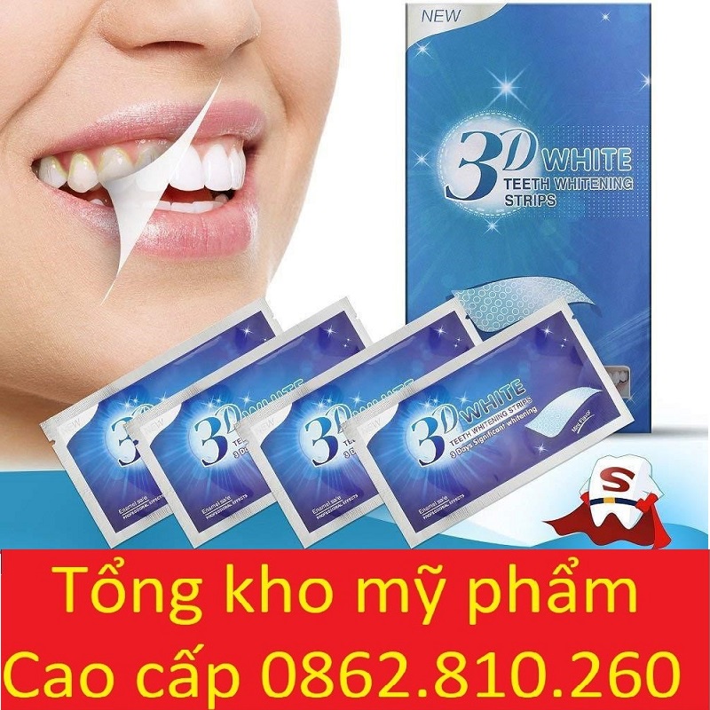 Box 7 stickers white teeth convenience 3D White teeth whitening strips