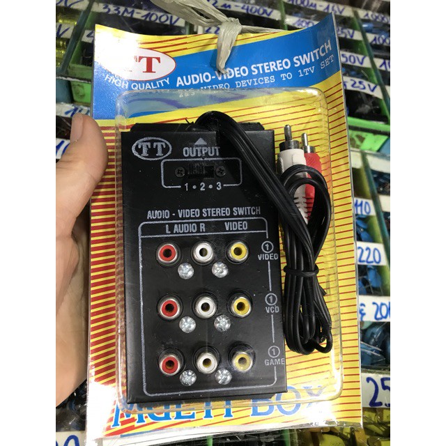 HOT-Bộ chia tín hiệu AUDIO- VIDEO STEREO Ra 3
