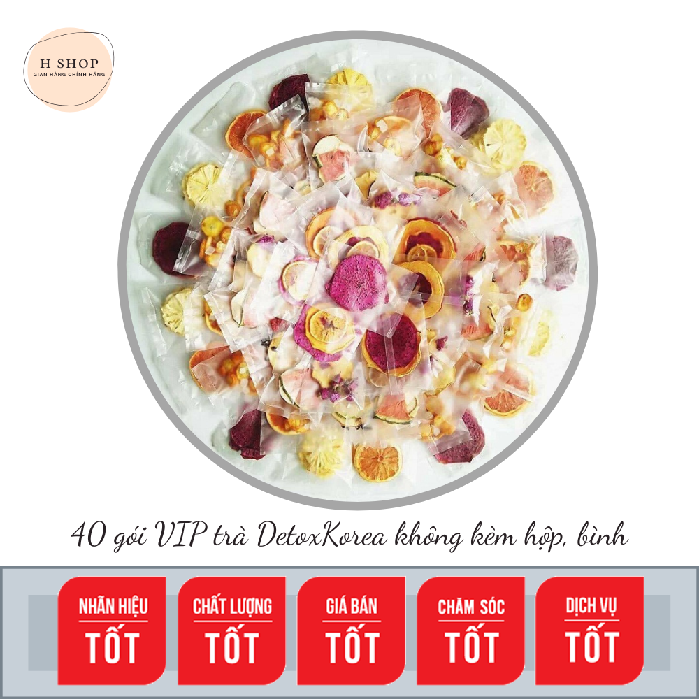 Set VIP 45 package detox tea dried fruit tea weight loss, detox Korea (real photos)-no vase, box, bag fabric-pkcb