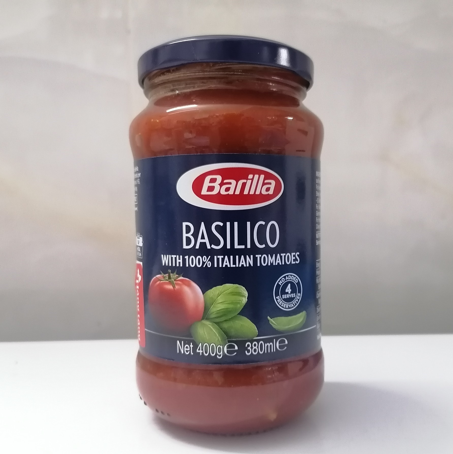 [Lọ 400g - BASILICO] XỐT MÌ Ý CÀ CHUA VÀ HÚNG QUẾ [Italia] BARILLA Tomato and Basil Pasta Sauce (anm)