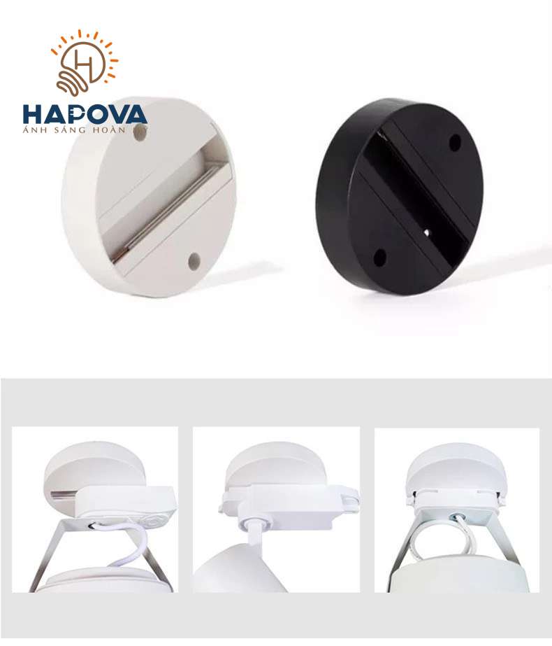 Đế ốp đèn rọi ray HAPOVA TATAMI DR42