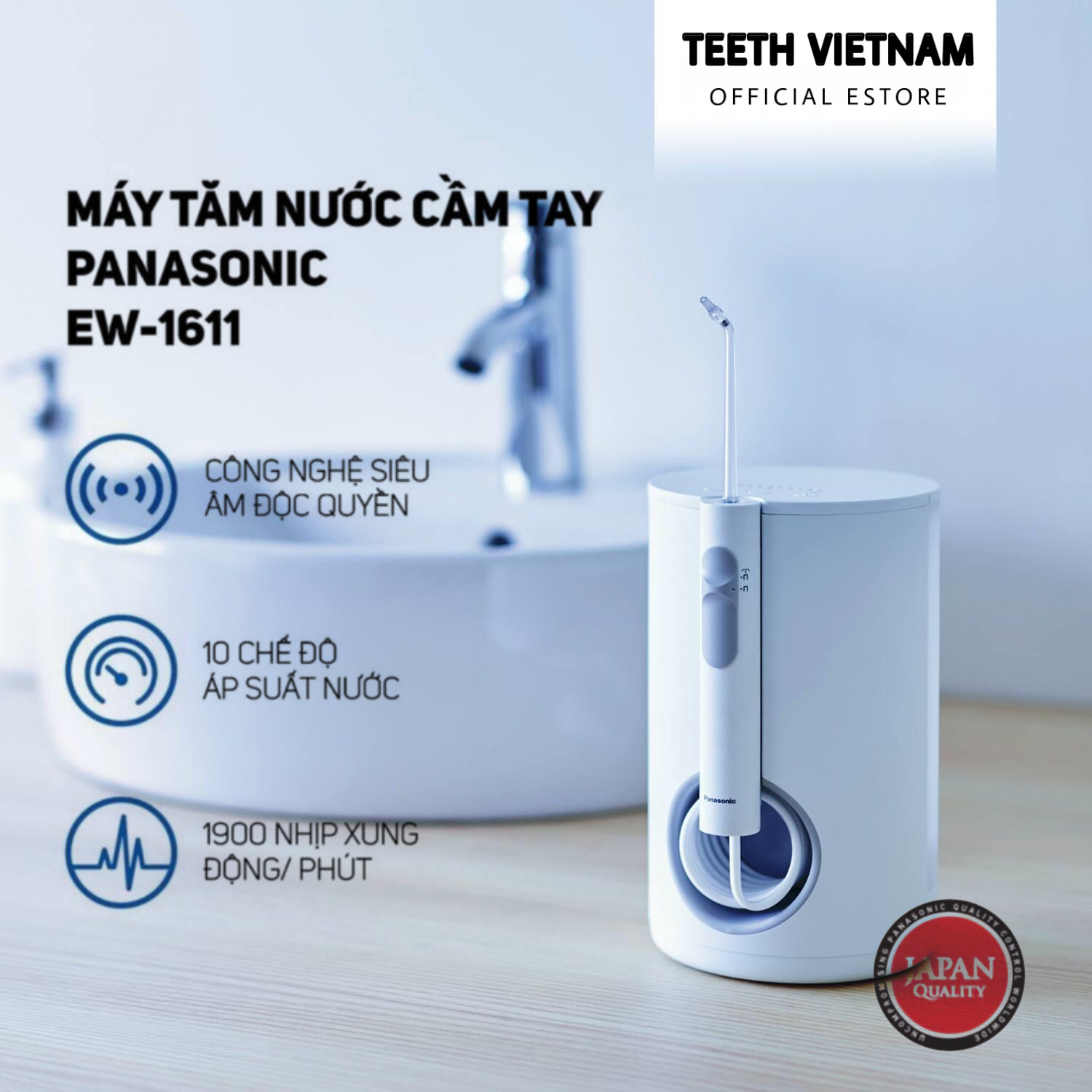 >> BÁO GIÁ MÁY TĂM NƯỚC CẦM TAY PANASONIC CÔNG NGHỆ SIÊU ÂM EW1611 | Shopee Lazada Sendo Tiki mới nhất 114 Máy Tăm Nước Cầm Tay Panasonic Công Nghệ Siêu Âm EW1611 - Bảo Hành 12 Tháng - Hàng Chính Hãng