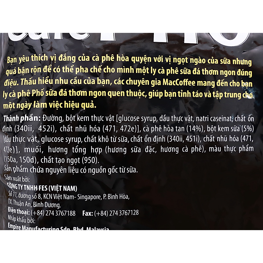 Cà phê sữa đá Cafe Phố 720g ( 30 gói x 24g )