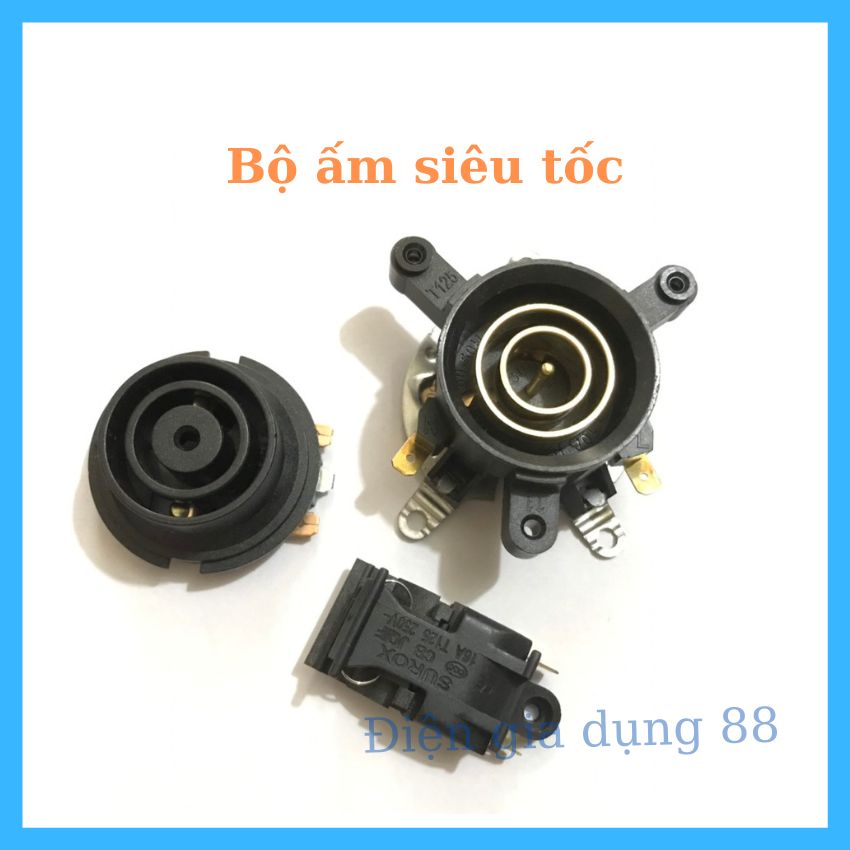Bộ 3 món ấm siêu tốc, Công tắc,Chân bình,Chân đế ( Thay thế Bình ấm đun nước siêu tốc loại tốt thông dụng )