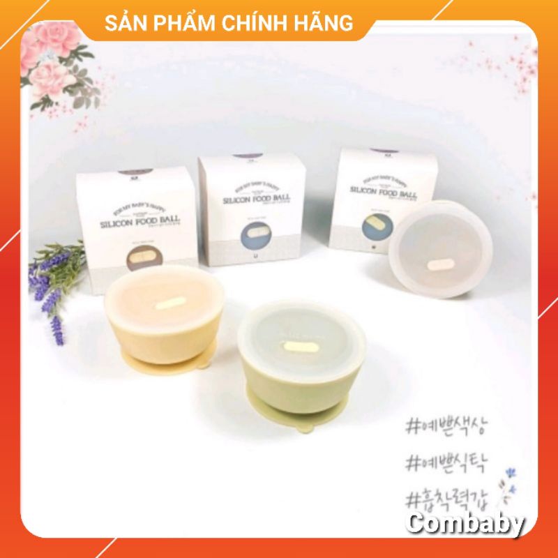 Bát ăn dặm đế hút có nắp mẫu mới BLuemama