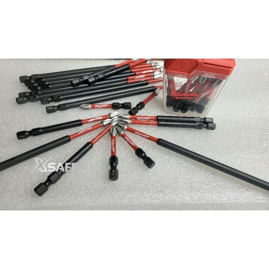 Mũi vít cao cấp Milwaukee PH2 PHILLIPS SHOCKWAVE Impact Duty chiều dài 5-15cm chống gãy vít độ bền cực cao gấp 50 lần