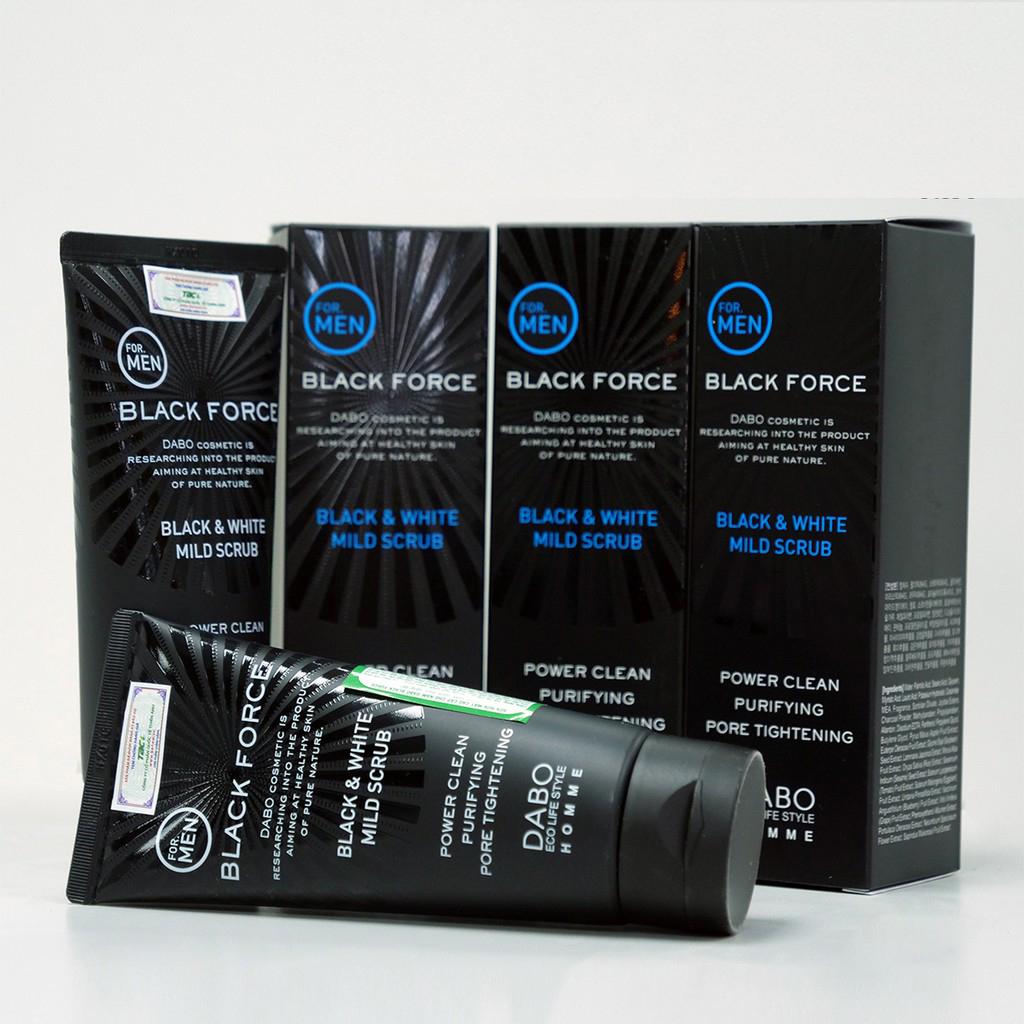 Sữa rửa mặt sạch mụn trắng da dành cho nam DABO Black Force