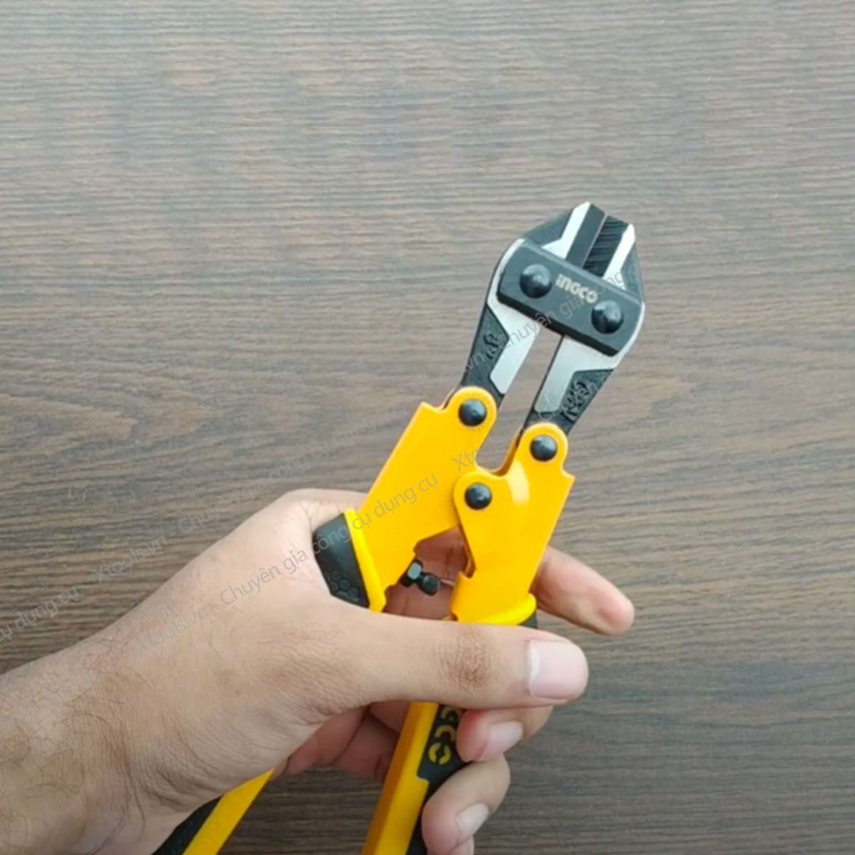 Kìm cộng lực đa năng mini INGCO HMBC0808 8" Kềm cộng lực chất liệu thép Cr-V chống rỉ siêu cứng cắt sắt kim loại cáp dây điện