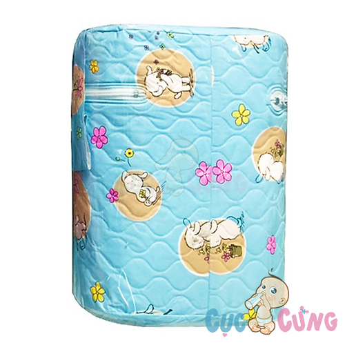 Ủ bình sữa cổ thường Hello BaBy - ĐÔI 3 lớp - họa tiết ngẫu nhiên