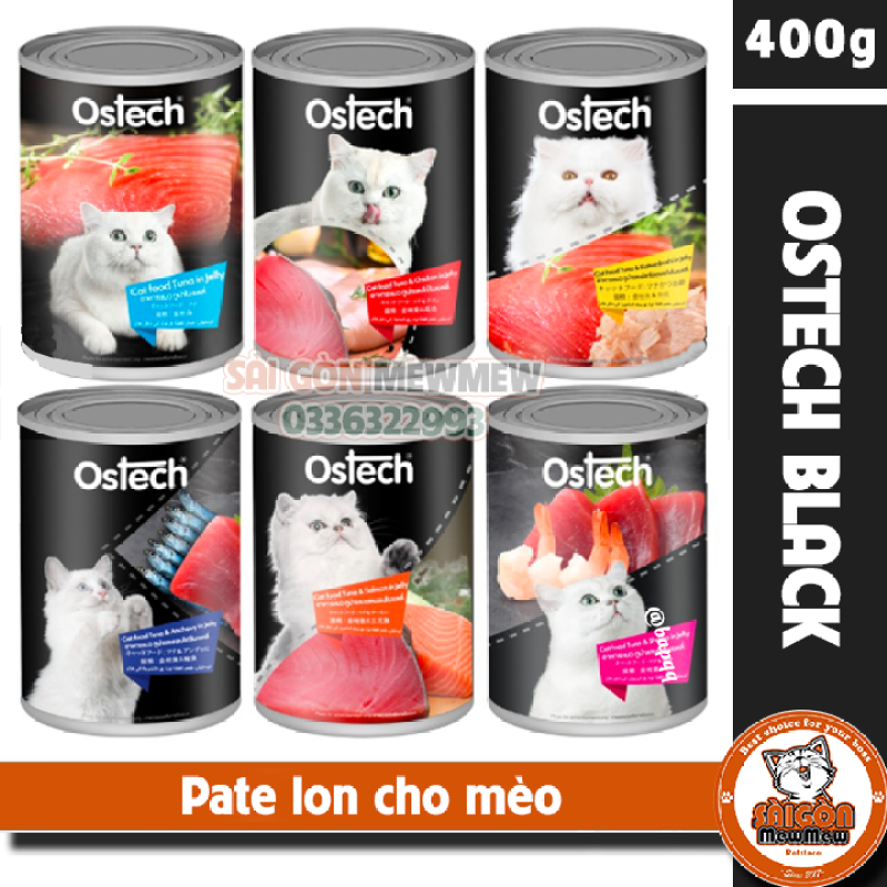 PATE OSTECH BLACK CAO CẤP CHO MÈO 400GR