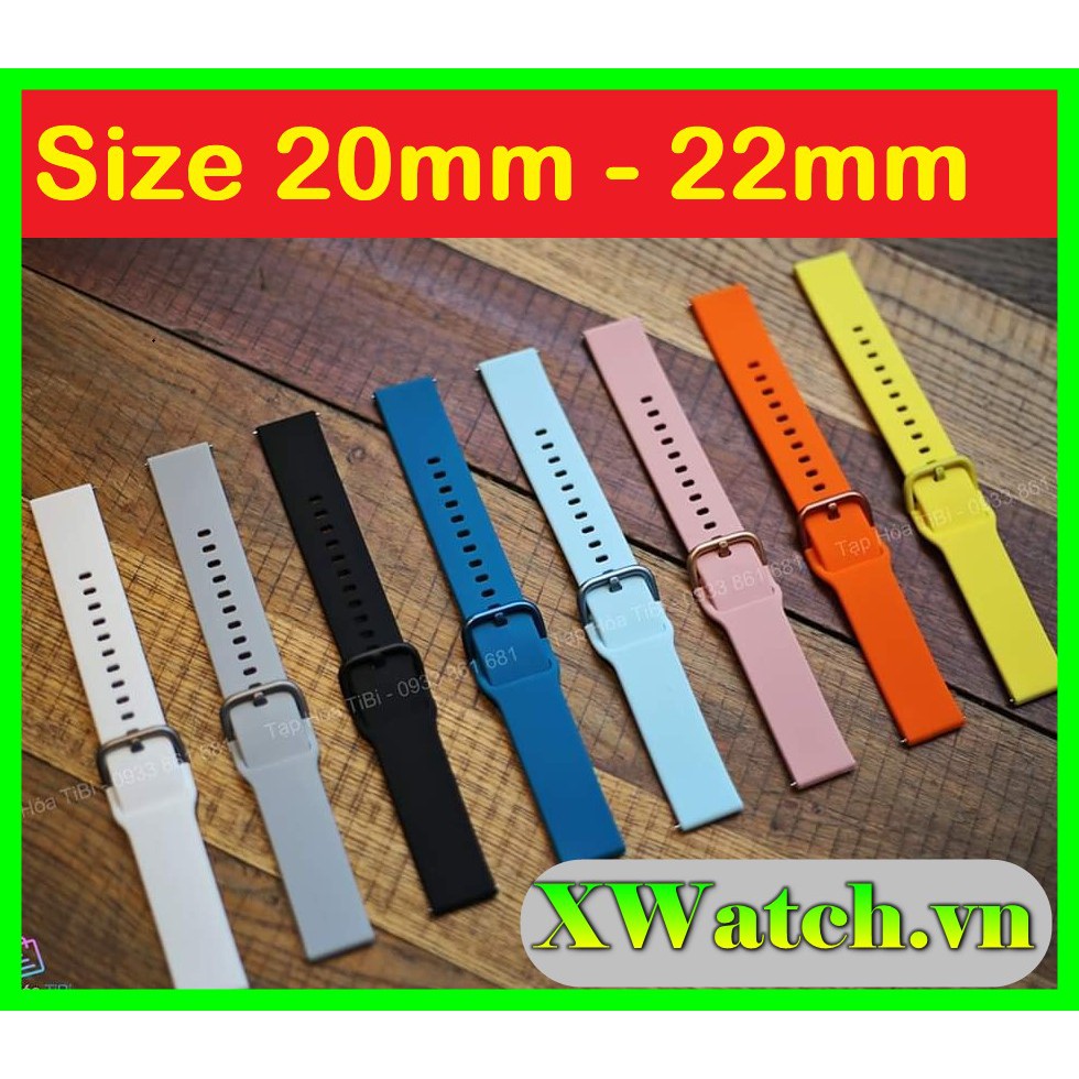 Dây Đeo Silicon 20mm 22mm Cho Đồng Hồ Thông Minh chuẩn sikai