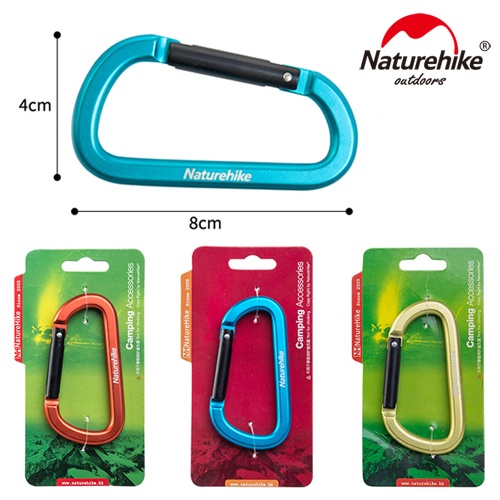 Móc nhôm, móc d siêu nhẹ, đa năng 8cm naturehike nh15a001-h