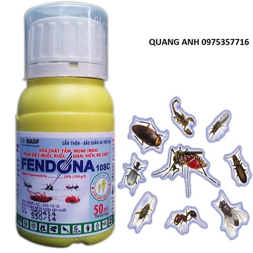 FENDONA 10SC 50ML BASF CHÍNH HÃNG – DIỆT MUỖI, KIẾN, GIÁN, RUỒI, BỌ CHÉT HIỆU QUẢ KÉO DÀI