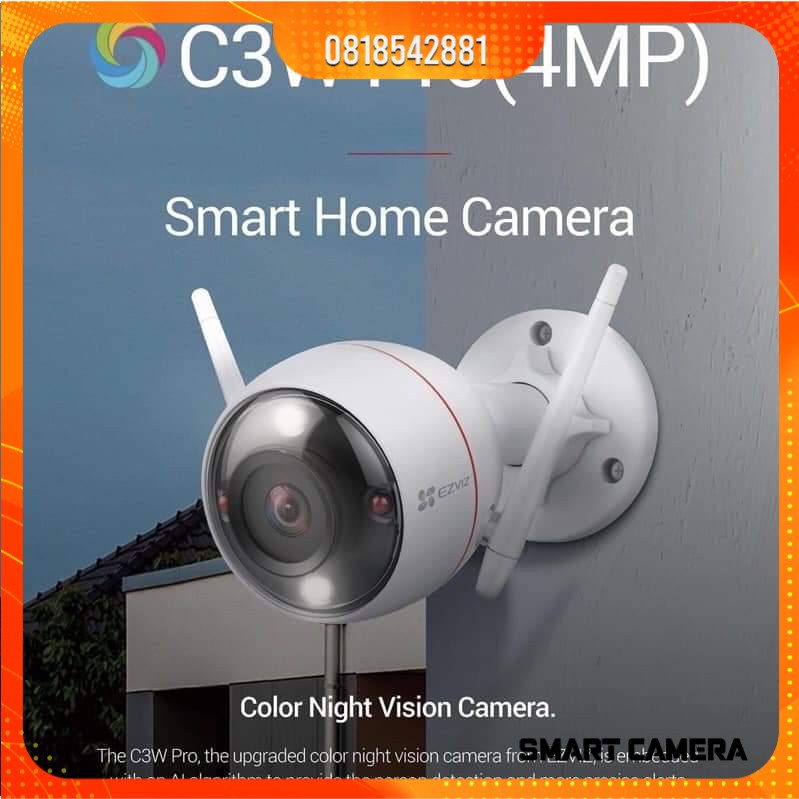 Camera Wifi EZVIZ C3W Pro 2M & 4MP Smart home camera (màu sắc 24/7, nhận diện AI, báo động, đàm thoại 2 chiều) & C6N