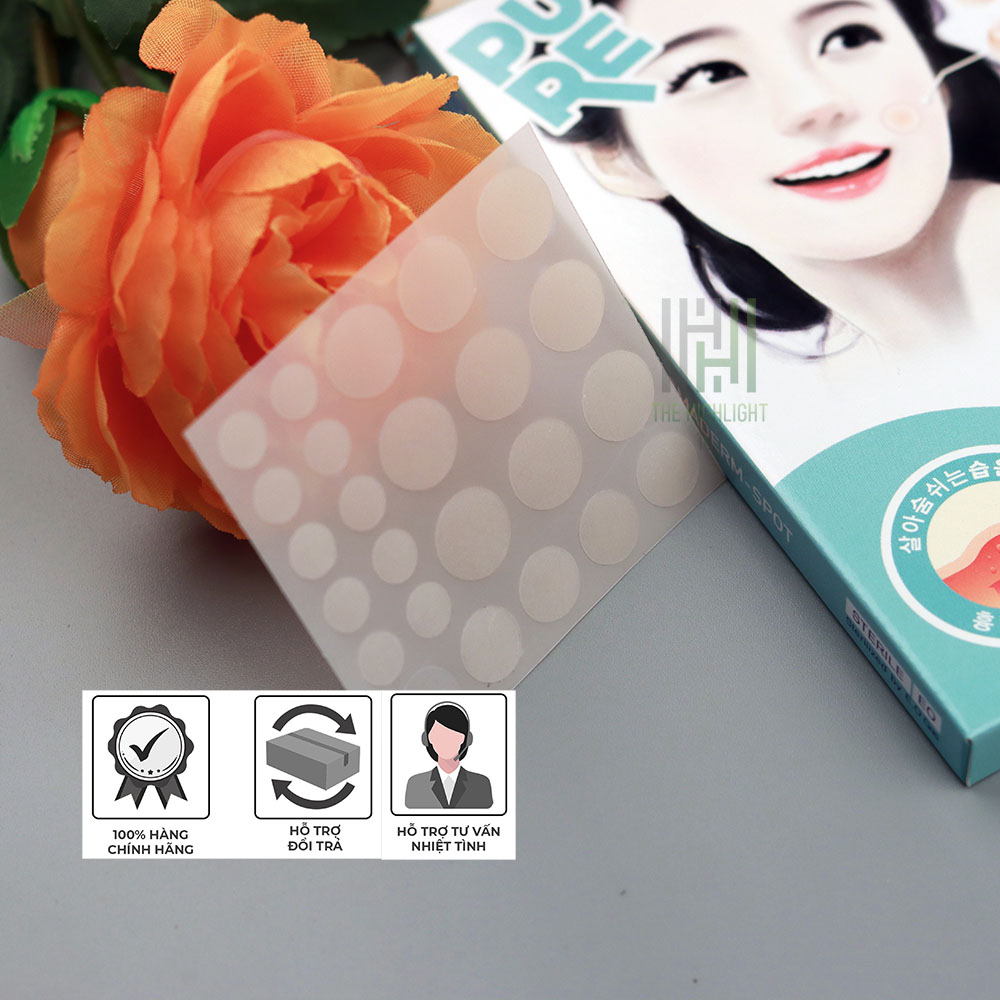 Miếng dán mụn Somaderm Spot 24pcs (3 size – 24 miếng Hãng Young Chemical- Hàn Quốc)