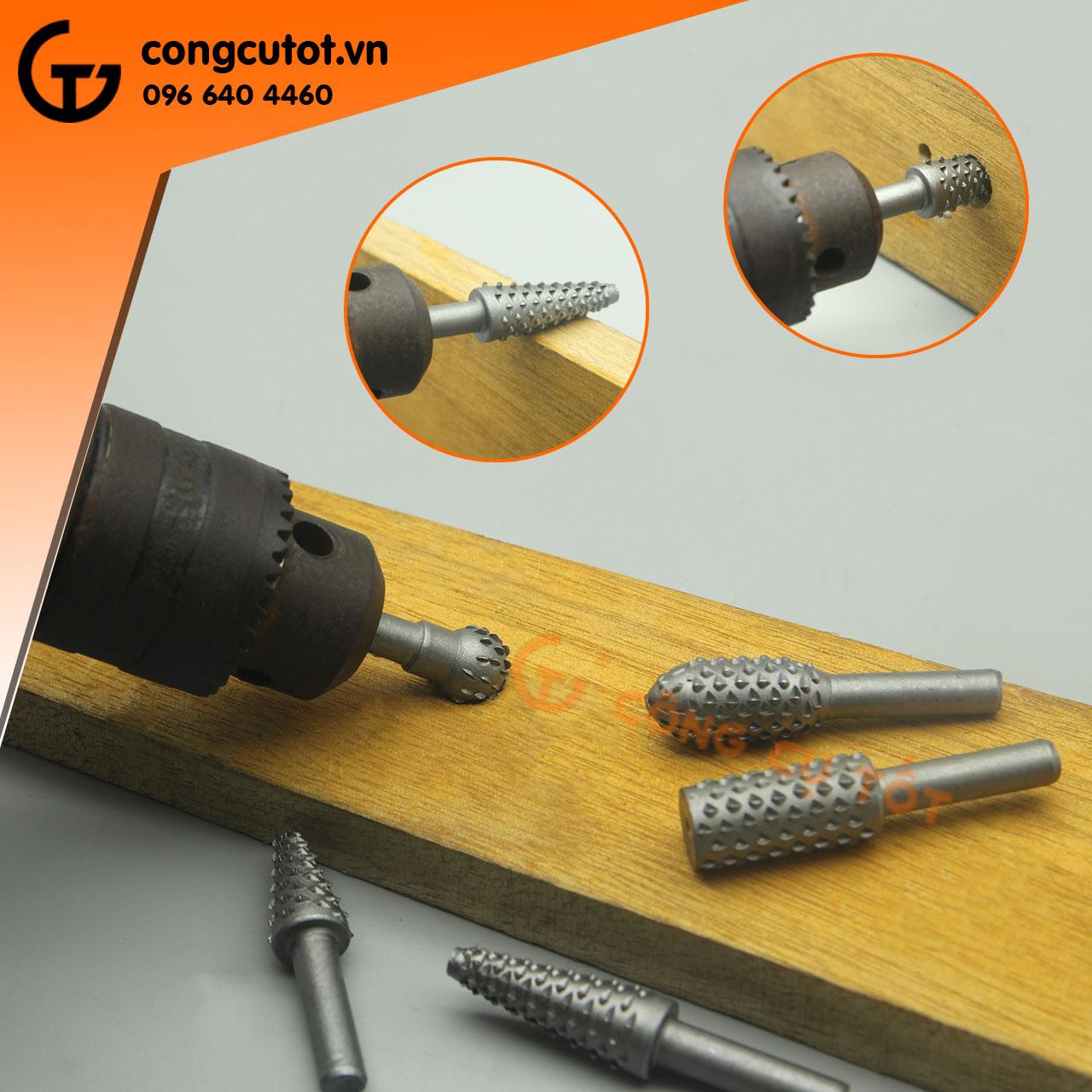 Bộ 5 mũi mài gỗ 10-29mm