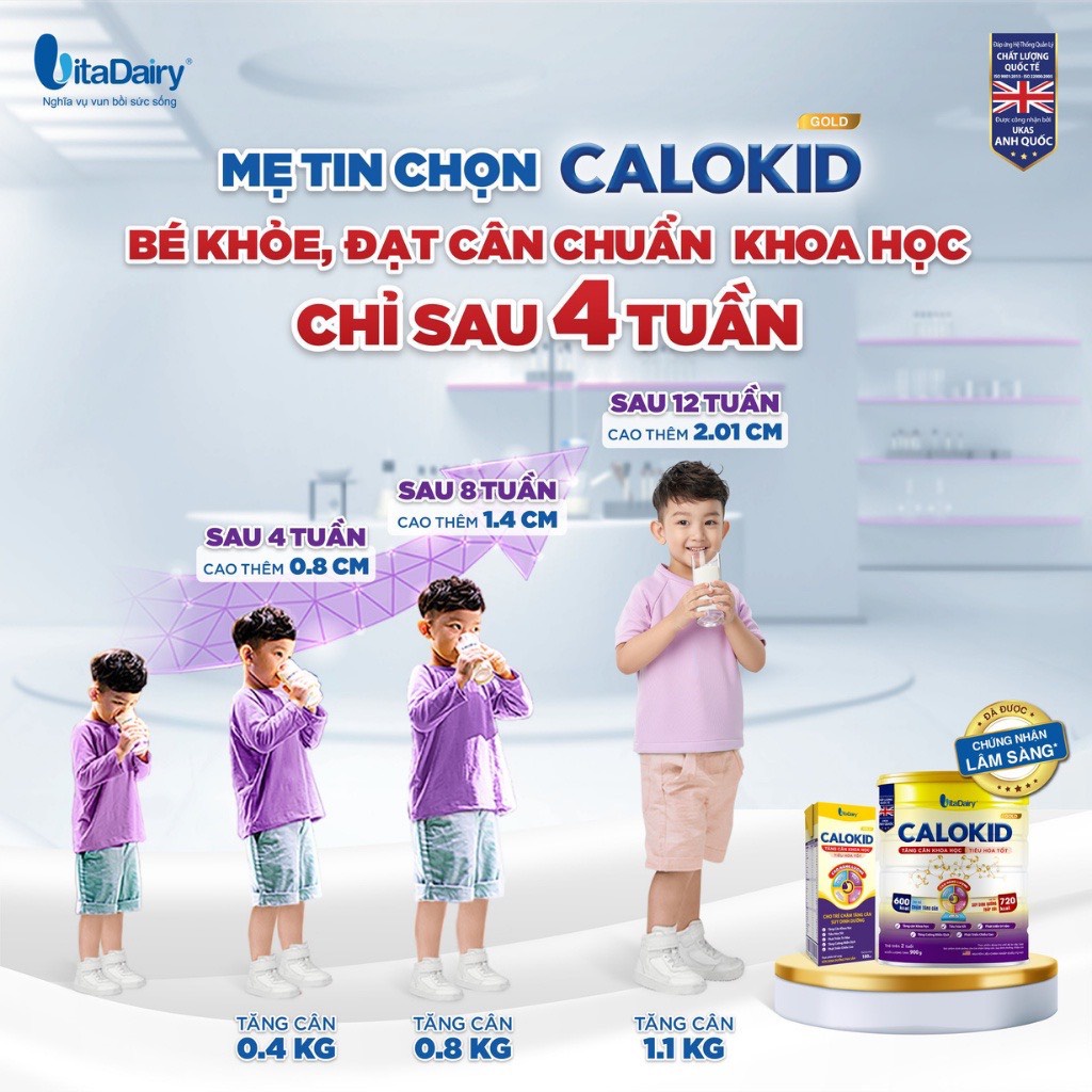 (Tặng Quà Từ 2 Thùng)  Thùng 48 Hộp Sữa Bột Pha Sẵn Calokid 180ml (BIBISTORE)