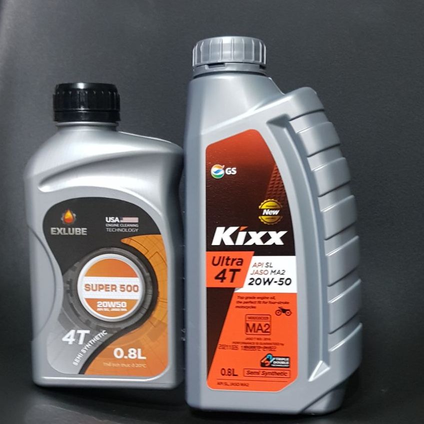 [DầuNhớt-PhuGia] Nhớt KIXX  20W50 chai 800ml, nhớt KIXX 20W50 đi kèm người anh em  nhớt Ex super-500 20W50 800ml