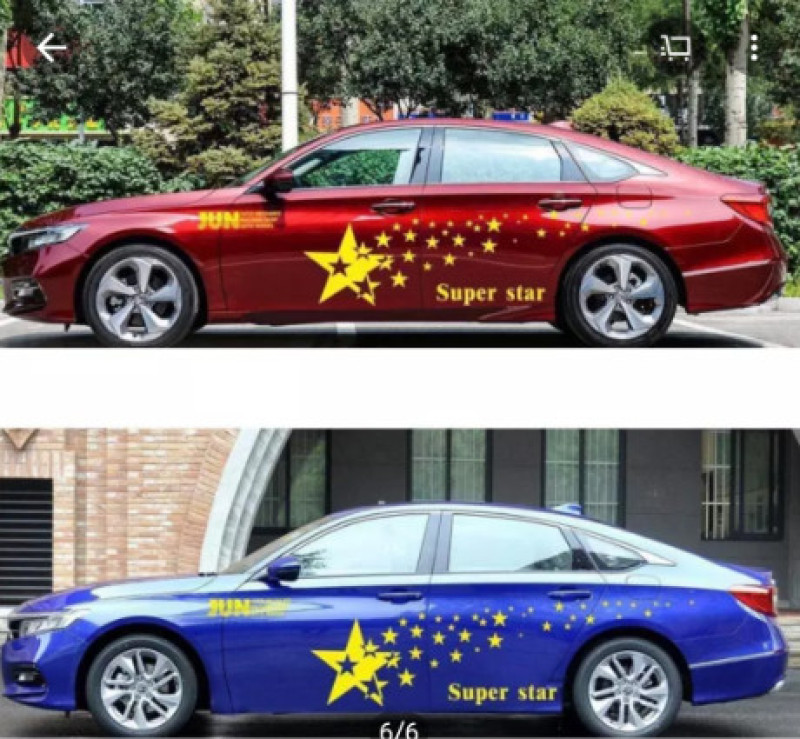 Decal trang trí xe hơi, xe tải độc lạ - Decal ngôi sao