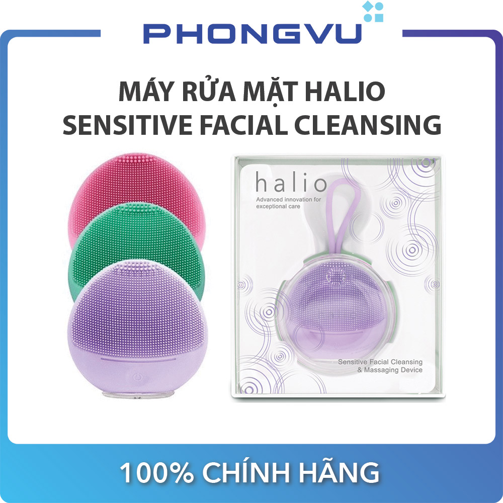 Máy rửa mặt Halio Sensitive Facial Cleansing & Massaging Device - Bảo hành 12 tháng