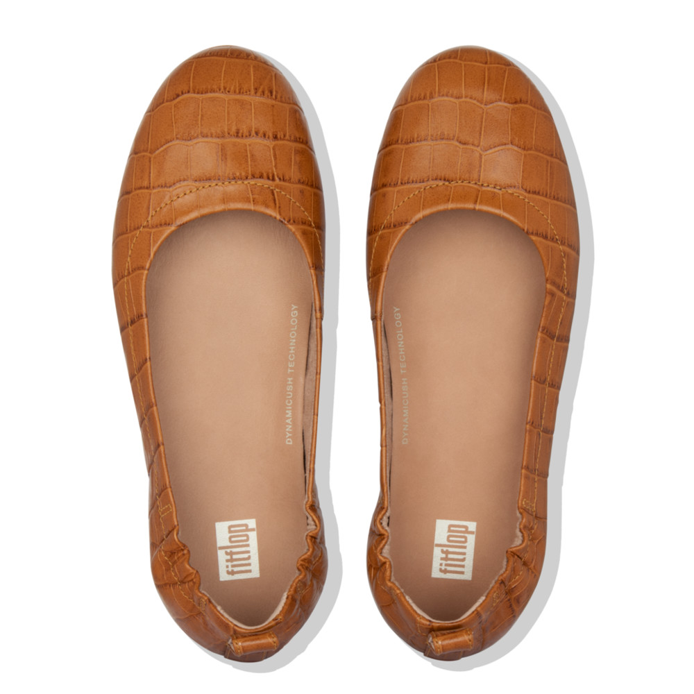 GIÀY BÚP BÊ NỮ FITFLOP AO7 - nâu nhạt