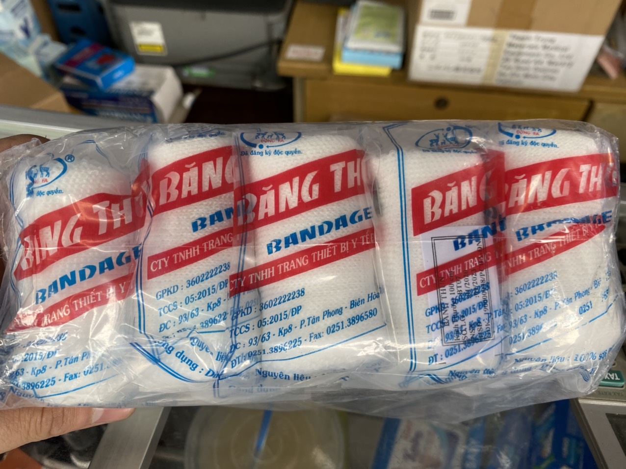 [HCM]Lốc 10 cuộn Băng Thun 2 MÓC ĐÔNG FA