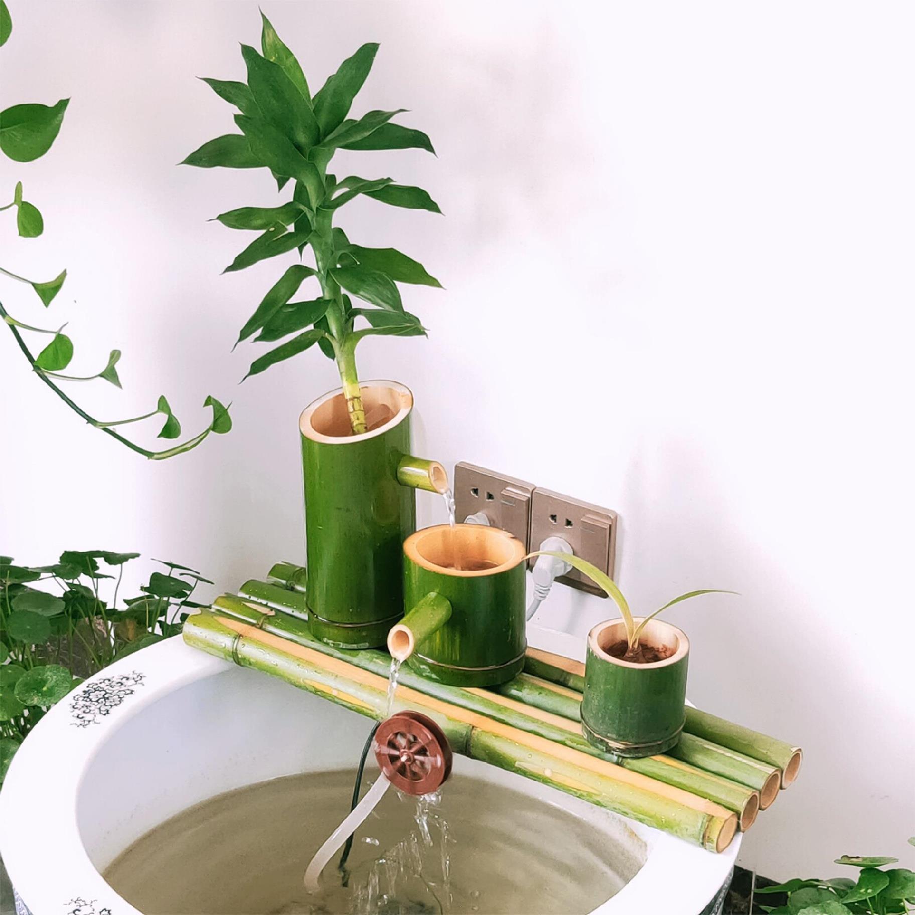 thác nước phong thủy (không có máy bơm và bánh xe gió)