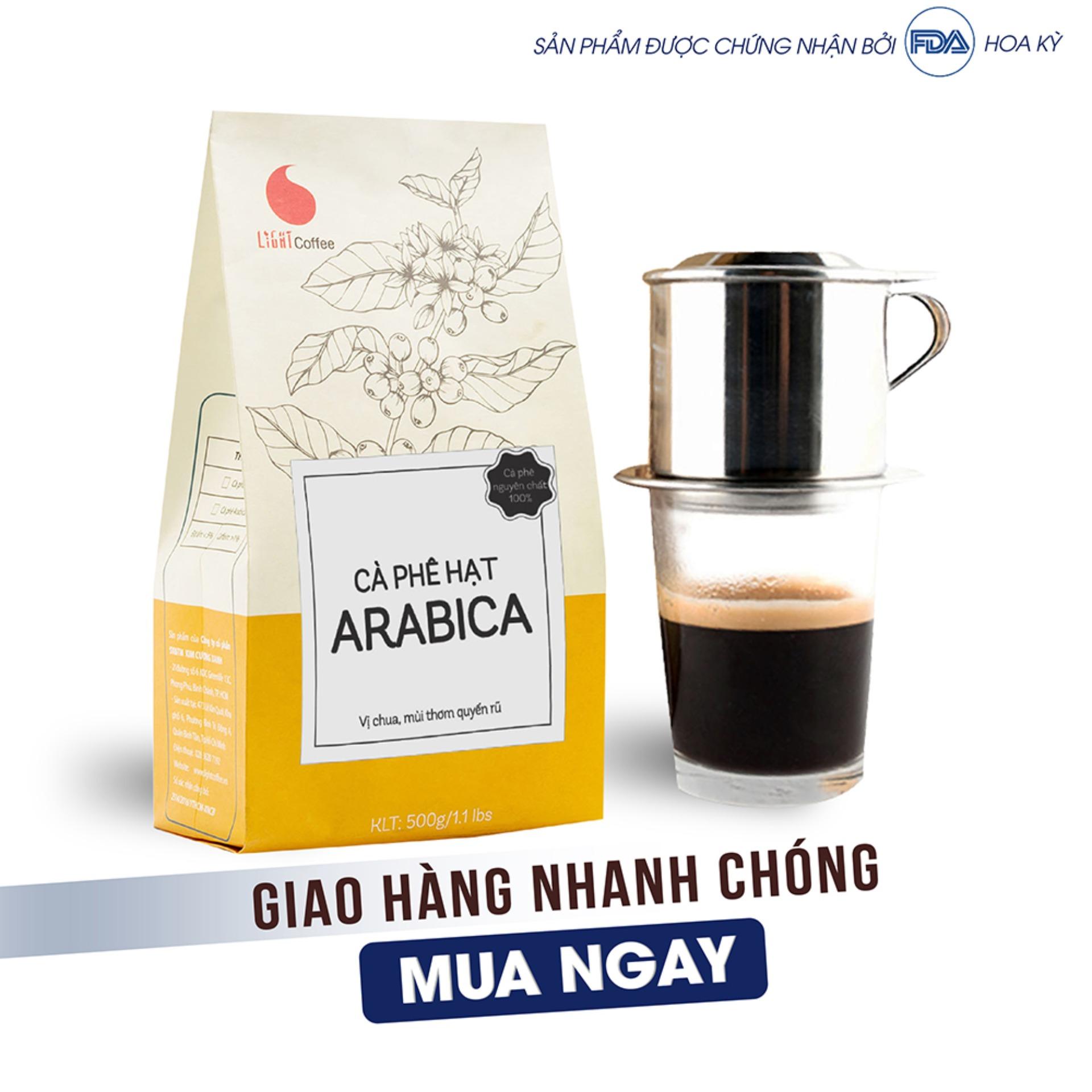 Cà phê hạt rang nguyên chất 100% Arabica - Light Coffee - 500gr