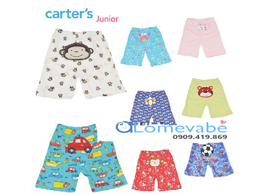 [ HÀNG TRƯNG BÀY ] SET 5 QUẦN NGẮN MÔNG THÚ TRẺ EM CARTER BÉ TRAI 12TH