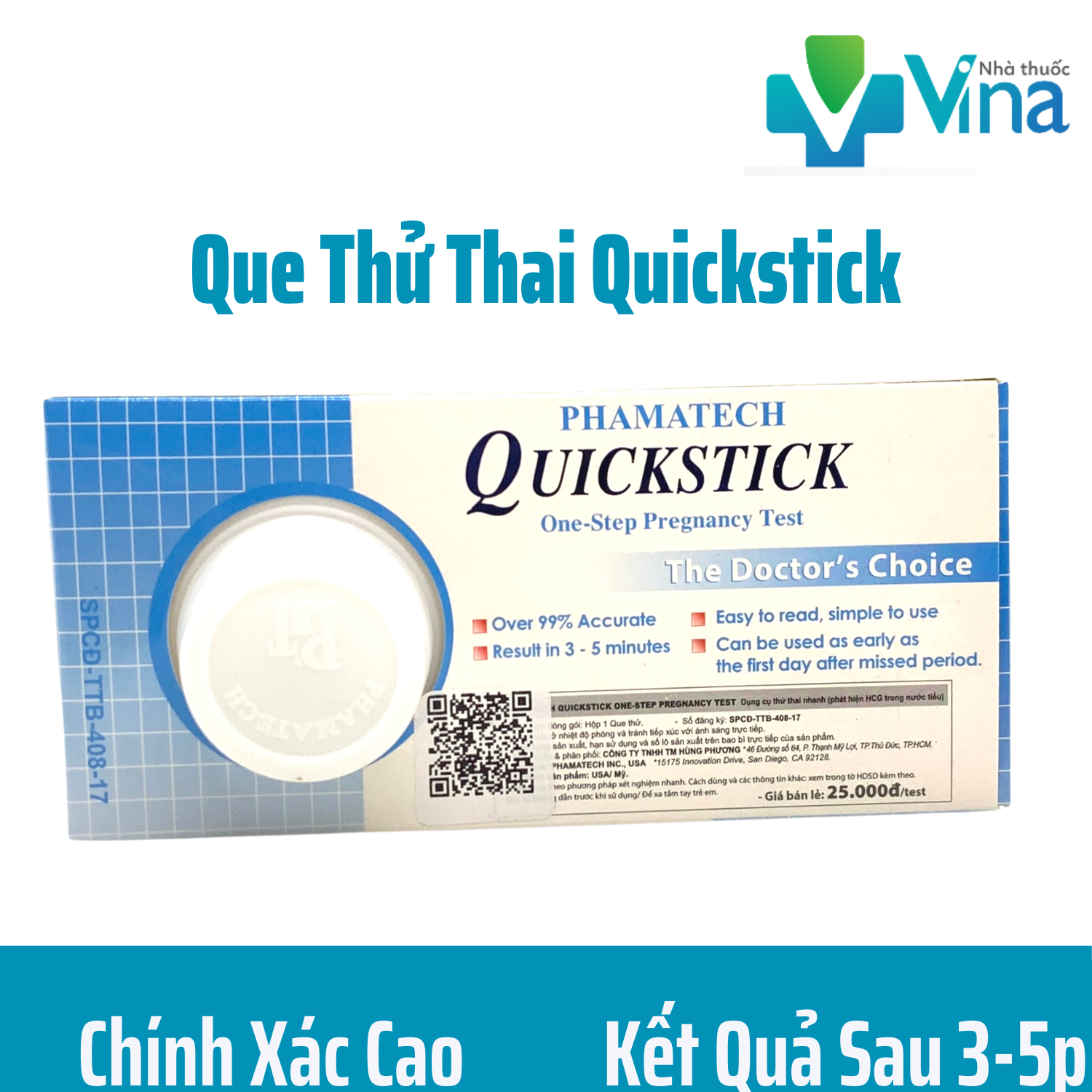 Que Thử Thai Quickstick- Chính Xác Cao, Kết Quả Nhanh