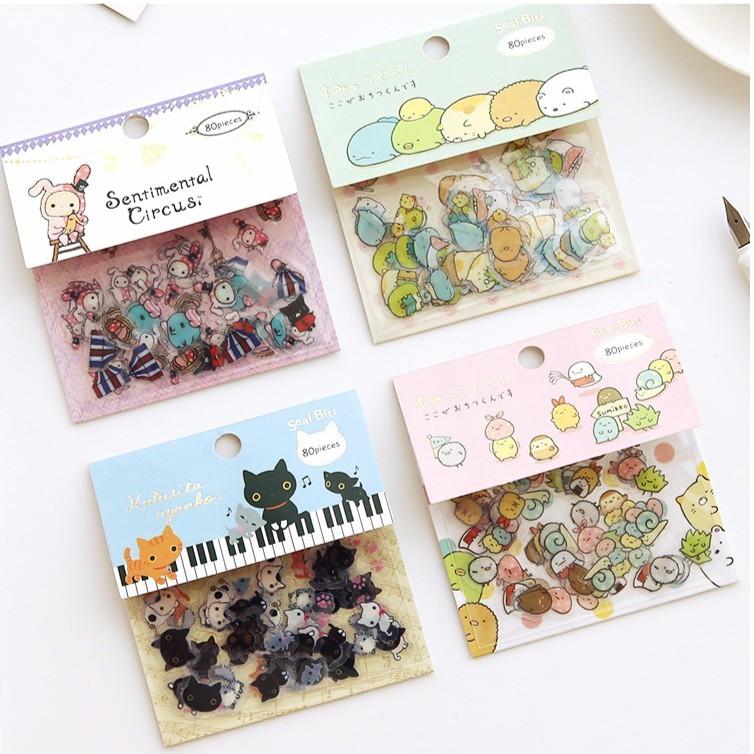 Combo 50 nhãn dán sticker hình gấu dễ thương Canarystore54