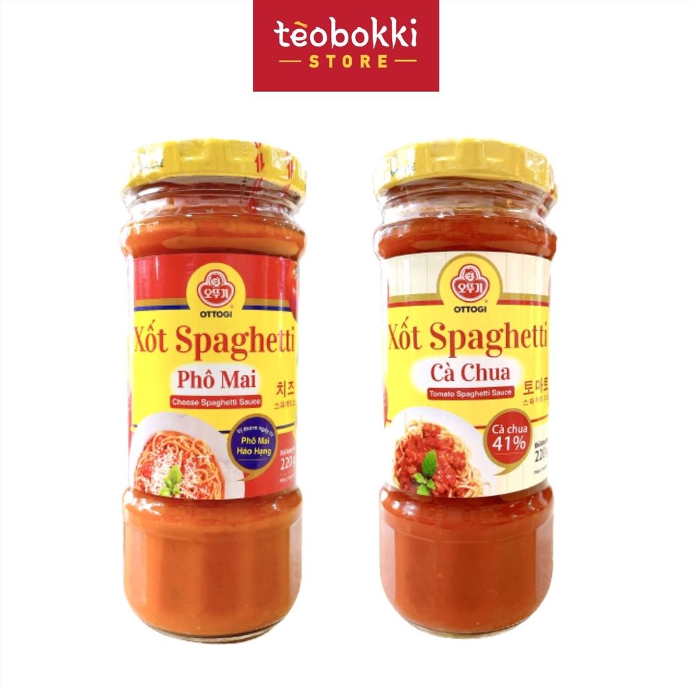 Xốt spaghetti cà chua (phô mai) Ottogi hũ 220g, 400g, 1kg