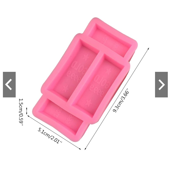KHUÔN SILICON THỎI VÀNG (8.5*5,7CM) VÀNG CÂY 9999