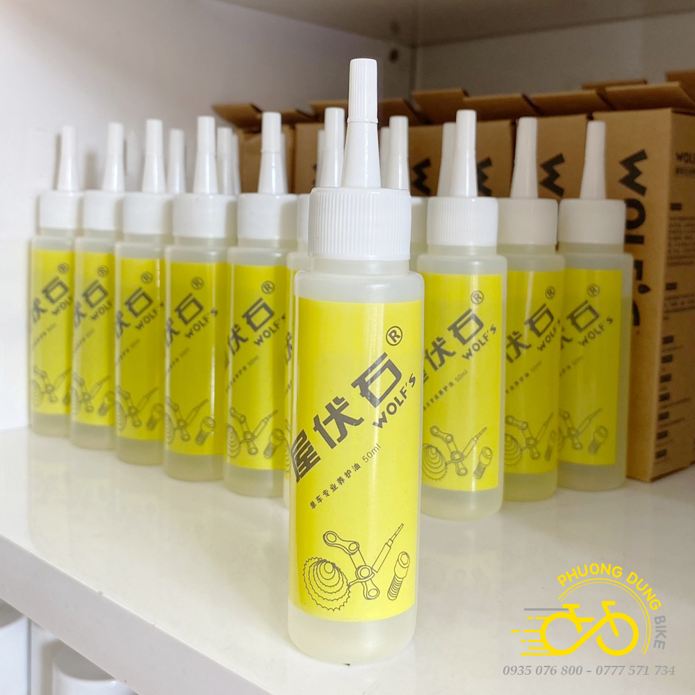 Dầu nhớt tra sên, xích, líp xe đạp WOLF'S  YIQIAO  YINGNA 50ml