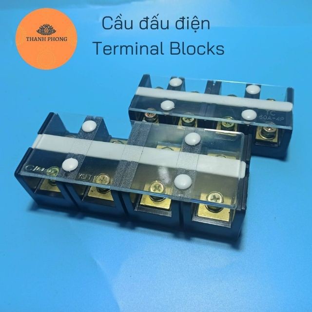 Cầu Đấu Điện 60A 100A 04P Domino Terminal