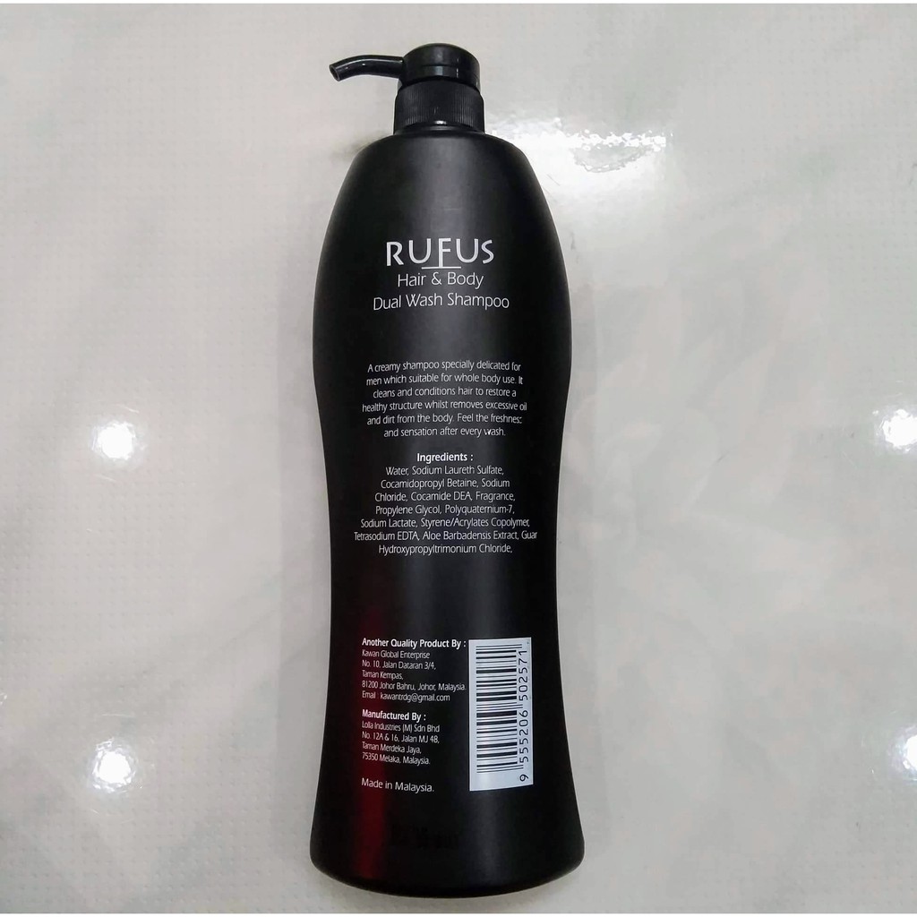 [HCM]SỮA TẮM GỘI RUFUS MALAYSIA 2IN1 (đen- nam)