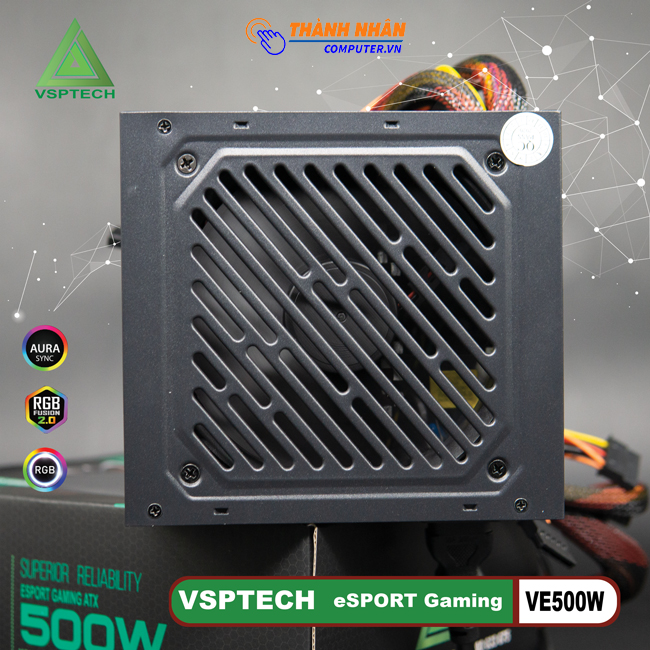 Nguồn VSPTECH eSPORT GAMING LED VE500W New 100%