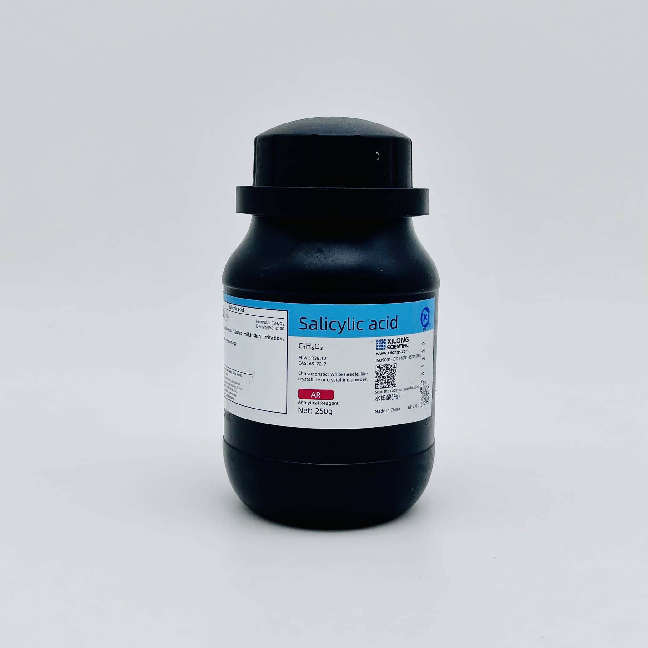 Hóa chất Salicylic Acid (AR, Chai 250G, Xilong, Cas 69-72-7)