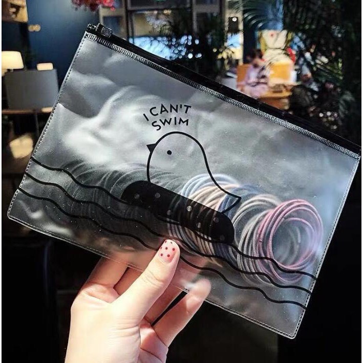 Set 100 dây thun cột tóc - dây buộc tóc mix màu tặng kèm túi đựng